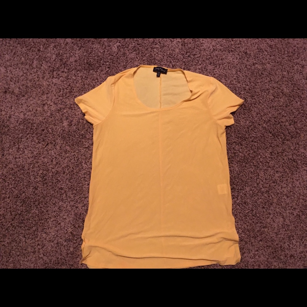 Silky Brand yellow tunic tshirt Medium